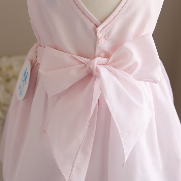 Reserved: Pink Smocked Heirloom Sundress Luli & Me SPECIAL BACK NWT Size 5 - Picture 7 of 7